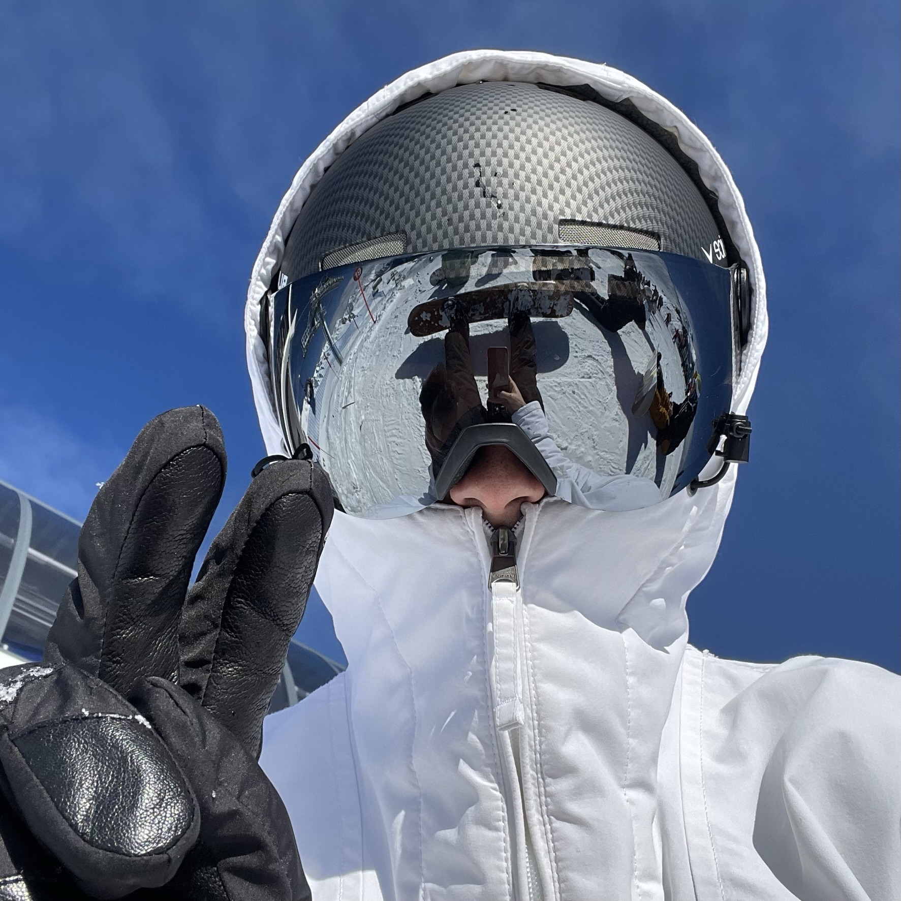 Lucas in ski outfit